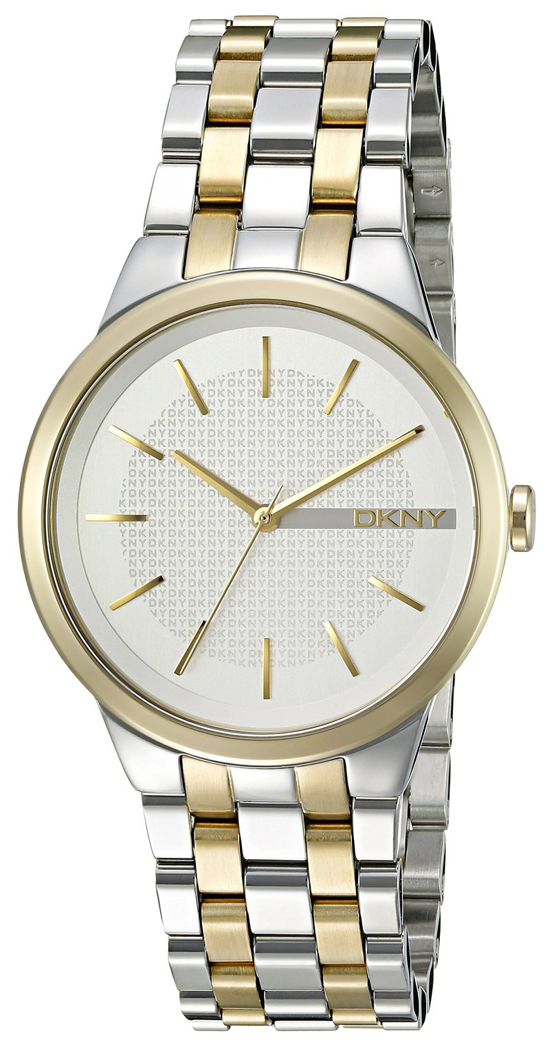 DKNY Dress Damklocka NY2463 Silverfärgad/Gulguldtonat stål Ø36 mm - DKNY