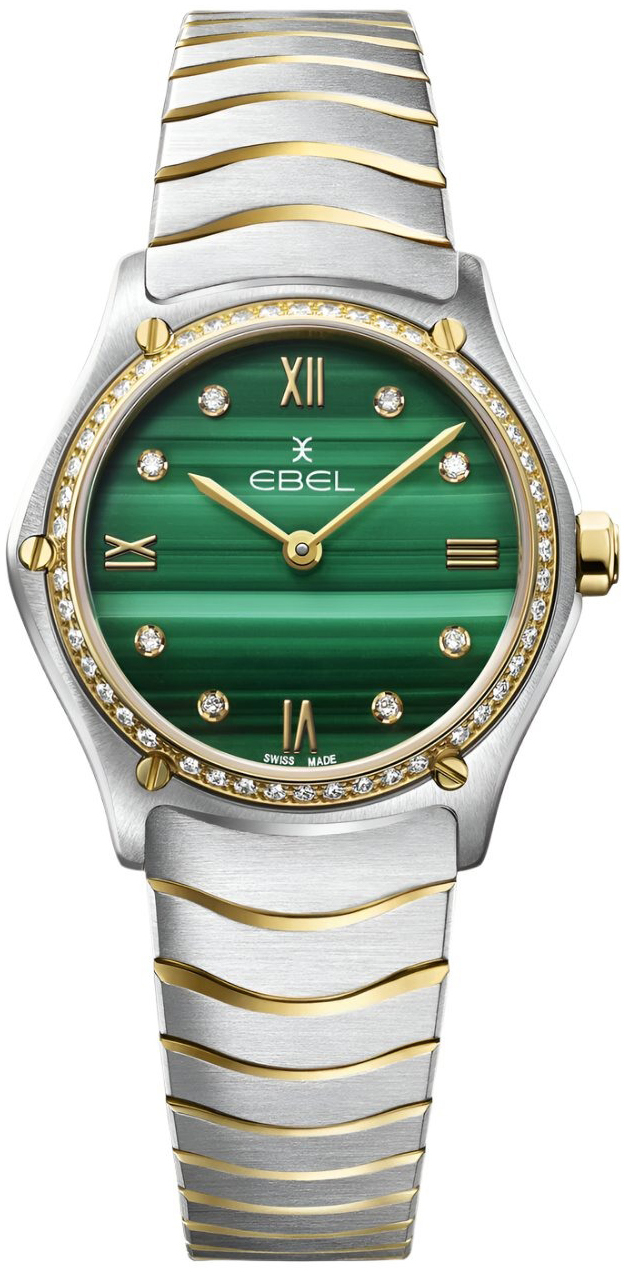 Ebel Damklocka 1216561 Classic Grön/18 karat gult guld Ø29 mm - Ebel