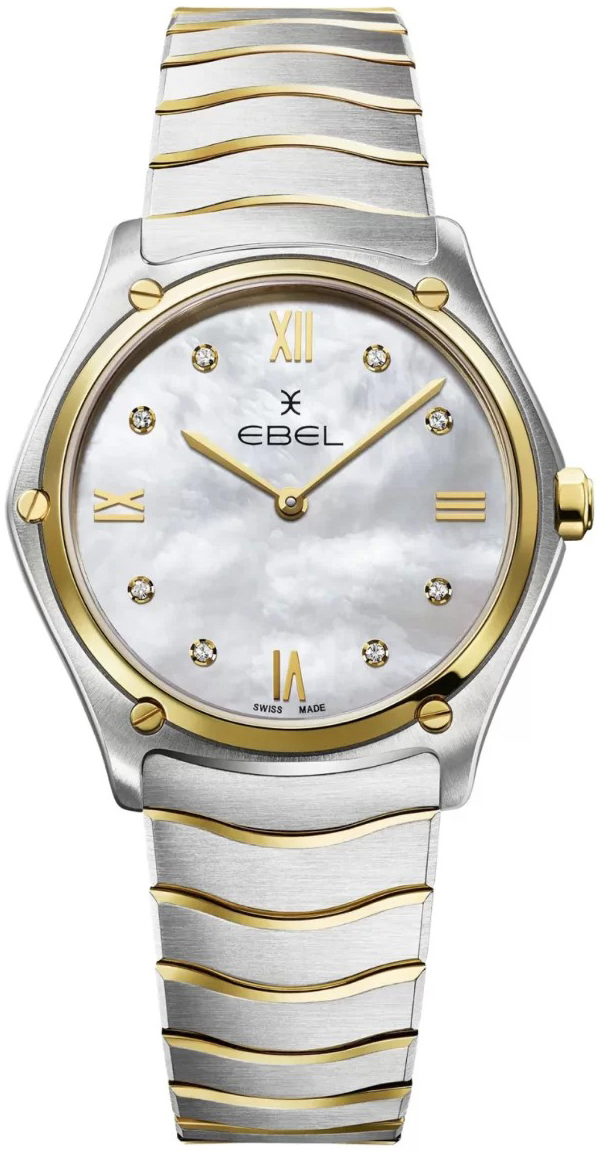 Ebel Damklocka 1216566 Classic Vit/18 karat gult guld Ø33 mm - Ebel