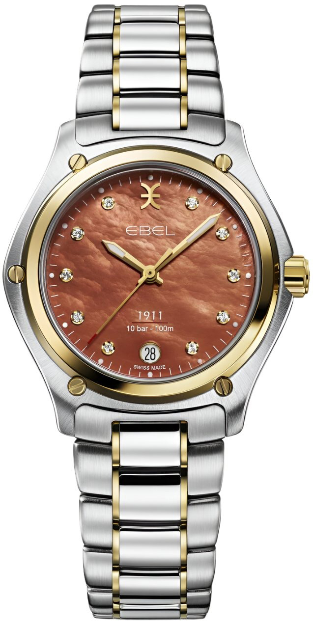 Ebel 1911 Damklocka 1216581 Brun/18 karat gult guld Ø34 mm - Ebel
