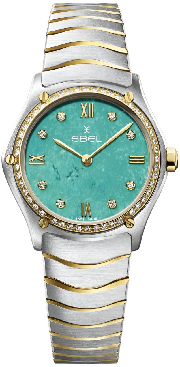 Ebel Damklocka 1216599 Classic Turkos/18 karat gult guld Ø29 mm - Ebel