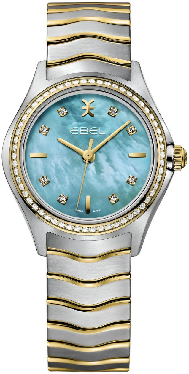 Ebel Damklocka 1216605 Wave Turkos/18 karat gult guld Ø30 mm - Ebel