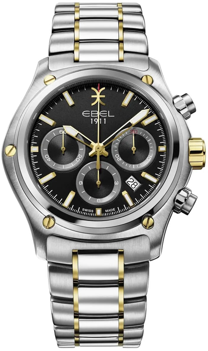 Ebel 1911 Herrklocka 1216619 Svart/18 karat gult guld Ø44 mm - Ebel