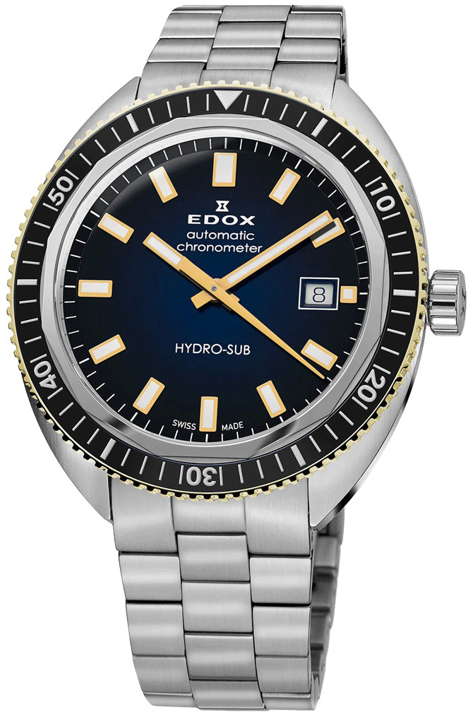 Edox Herrklocka 80128-357-JNM-BUDD Hydro-Sub Svart/Stål Ø42 mm - Edox