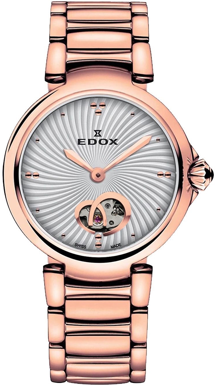 Edox Damklocka 85025-37RM-AIR LaPassion Silverfärgad/Roséguldstonat - Edox