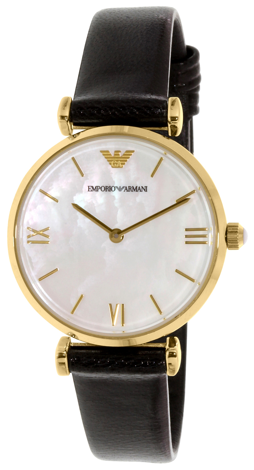Emporio Armani Damklocka AR1910 Classic Vit/Läder Ø32 mm