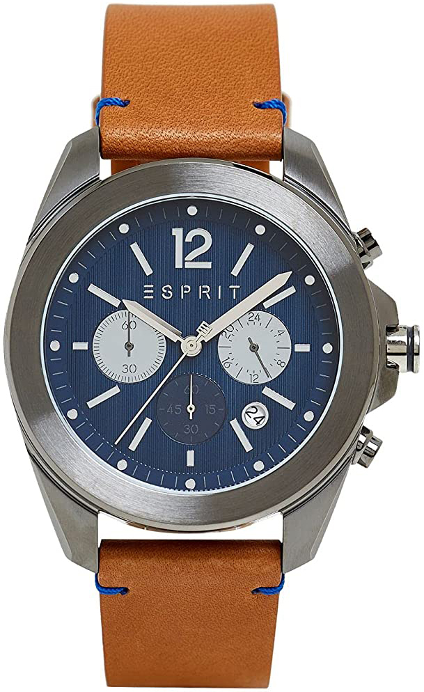 Esprit Herrklocka ES1G159L0045 Field Blå/Läder Ø45 mm - Esprit