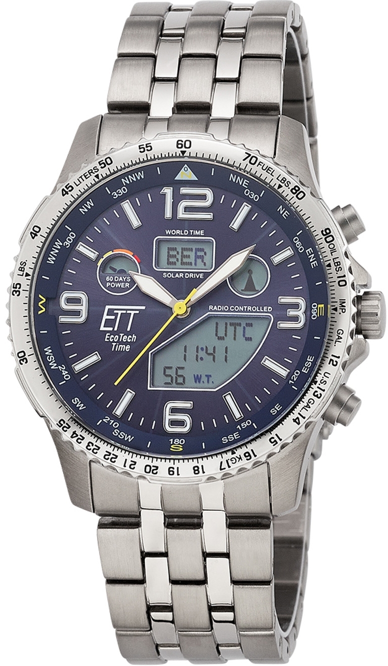 ETT Eco Tech Time Herrklocka EGT-11575-31M Professional Bl&aring;/Titan