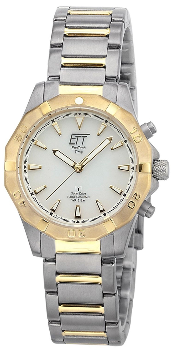 ETT Eco Tech Time Damklocka ELT-11360-15M Alaska Vit/Guldtonat stål - ETT Eco Tech Time