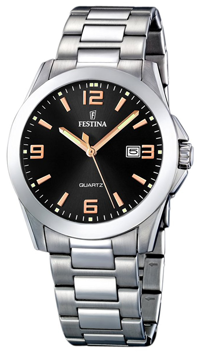 Festina Herrklocka F16376-6 Svart/Stål Ø40 mm - Festina