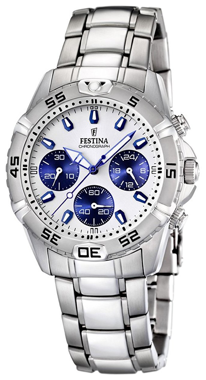 Festina Herrklocka F16635-1 Vit/Stål Ø40 mm - Festina