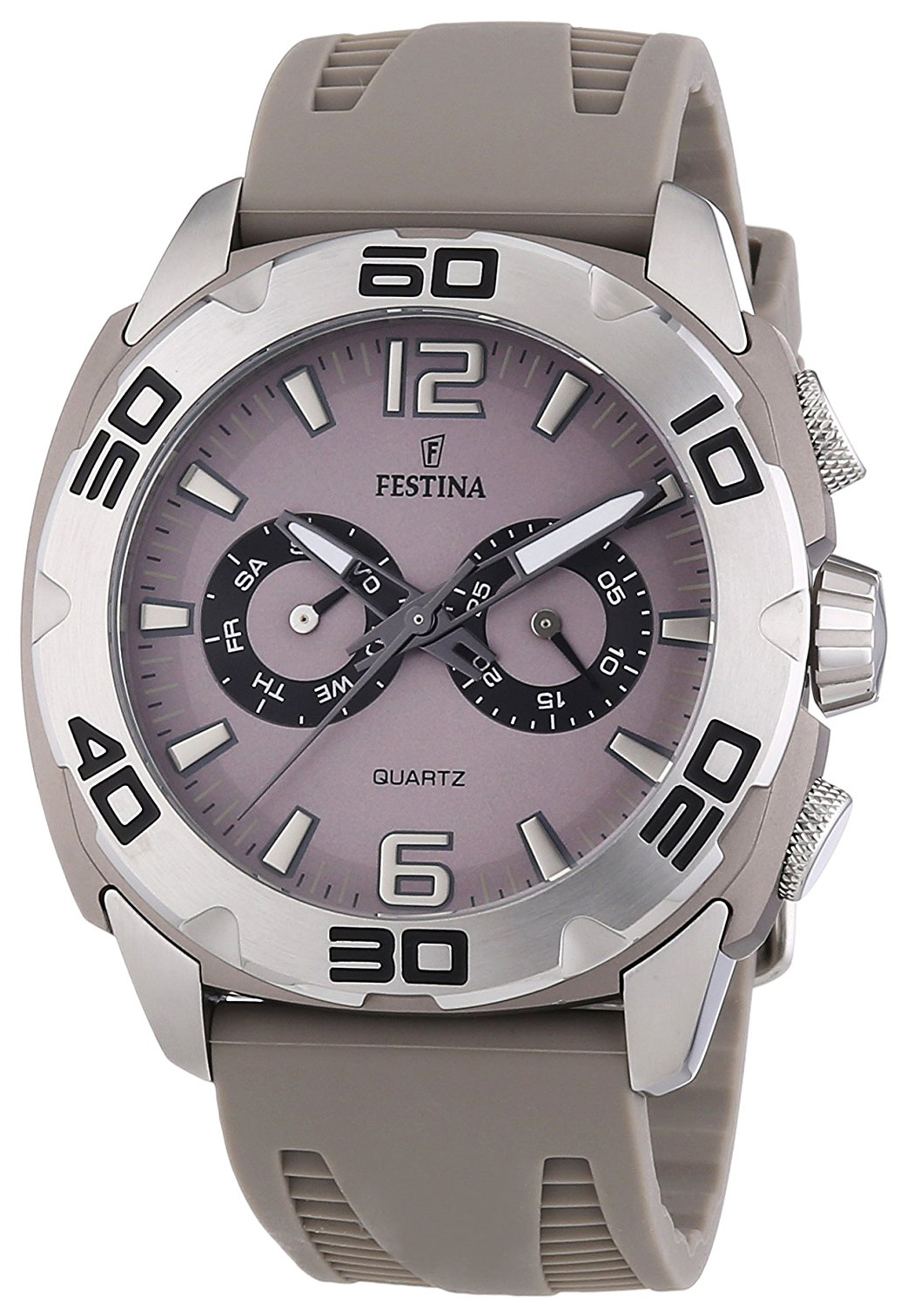 Festina Herrklocka F16665-2 Grå/Gummi Ø46 mm - Festina