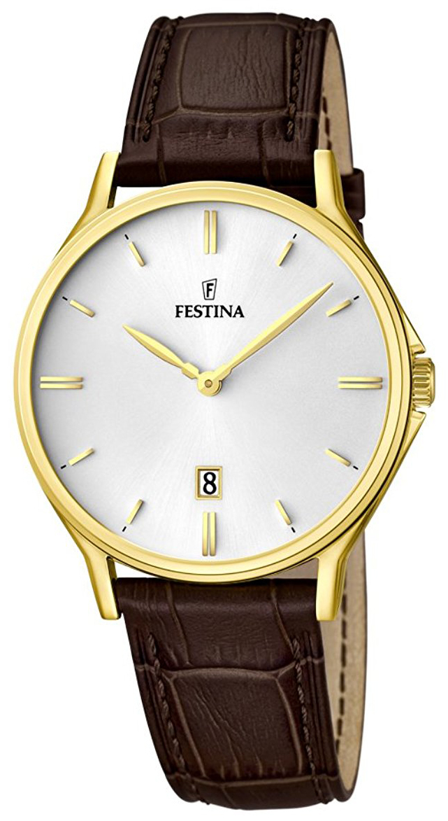 Festina Herrklocka F16747-1 Vit/Läder Ø39 mm - Festina