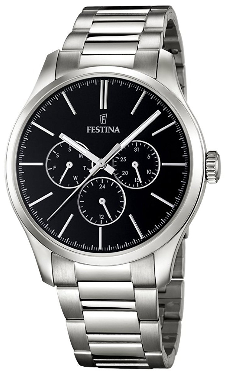 Festina Herrklocka F16810-2 Svart/Stål Ø44 mm - Festina