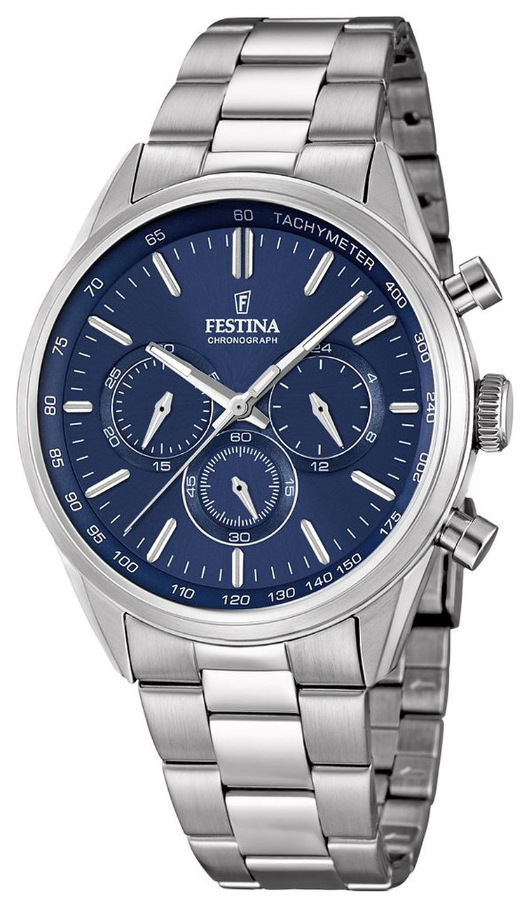 Festina Herrklocka F16820-2 Sport Blå/Stål Ø44 mm - Festina
