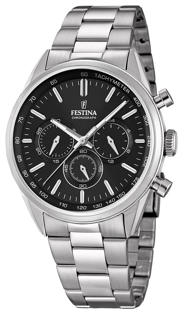 Festina Herrklocka F16820-4 Sport Svart/Stål Ø44 mm - Festina