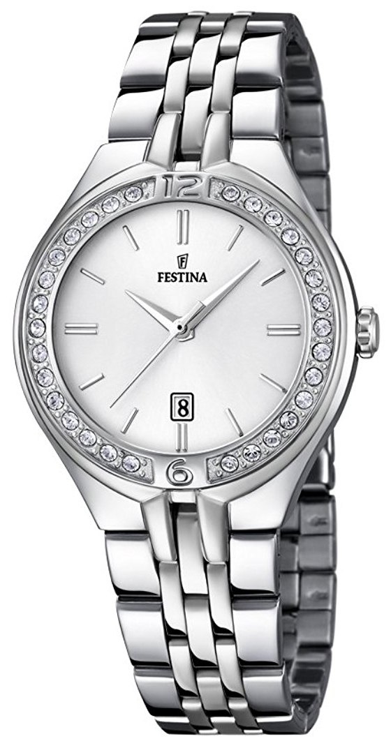 Festina Damklocka F16867-1 Vit/Stål Ø33 mm - Festina