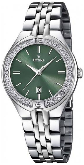 Festina Damklocka F16867-7 Mademoiselle Gr&ouml;n/St&aring;l &Oslash;32.5 mm