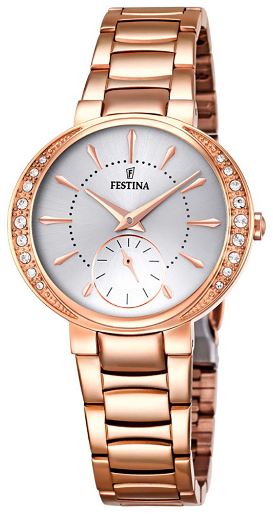 Festina Damklocka F16911-1 Silverfärgad/Roséguldstonat stål Ø33 mm - Festina