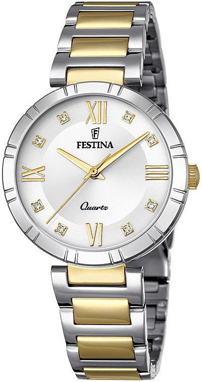Festina Damklocka F16937-A Mademoiselle Silverfärgad/Gulguldtonat - Festina