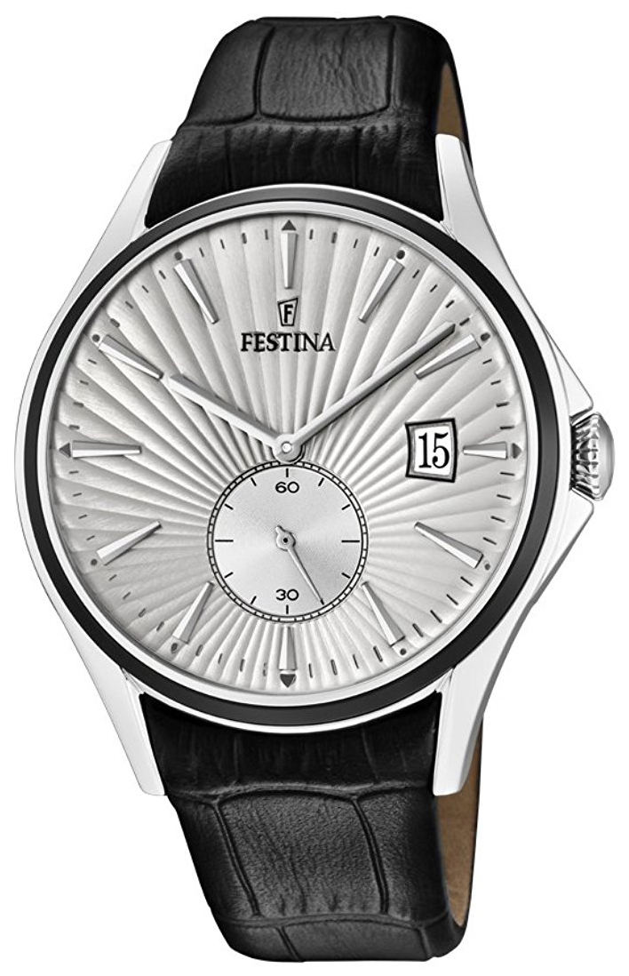 Festina Herrklocka F16980-1 Silverfärgad/Läder Ø42 mm - Festina