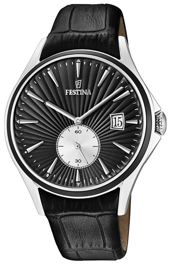 Festina Herrklocka F16980-4 Svart/Läder Ø42 mm - Festina