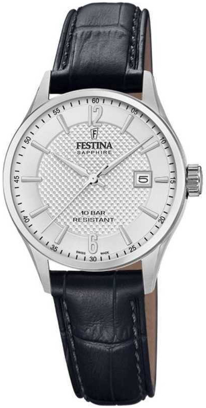 Festina Damklocka F20009-5 Swiss Made Silverfärgad/Läder Ø29 mm - Festina
