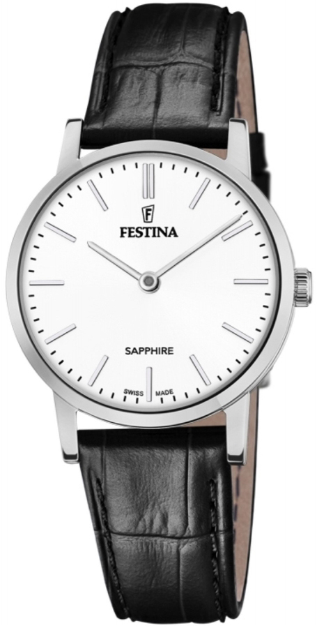 Festina Damklocka F20013-1 Vit/Läder Ø29 mm - Festina
