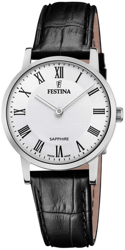 Festina Damklocka F20013-2 Swiss Made Vit/Läder Ø29.3 mm - Festina