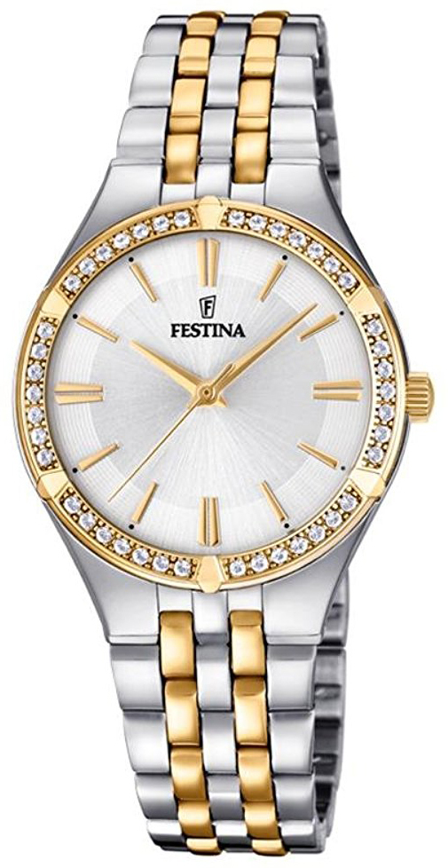 Festina Damklocka F20224-1 Silverfärgad/Gulguldtonat stål Ø31 mm - Festina