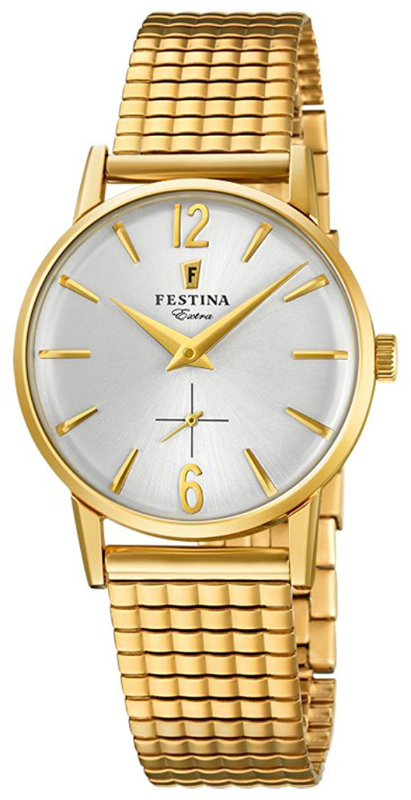 Festina Damklocka F20257-1 Silverfärgad/Gulguldtonat stål Ø29 mm - Festina