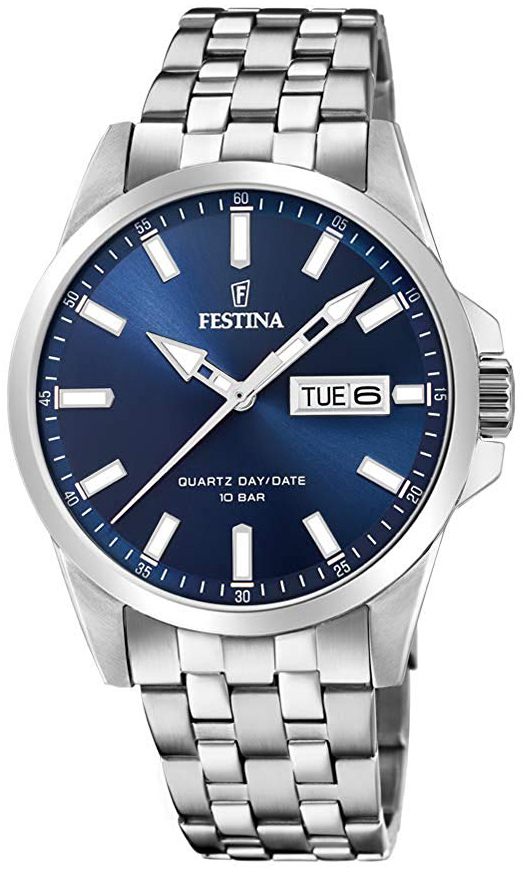 Festina Herrklocka F20357-3 Blå/Stål Ø41 mm - Festina