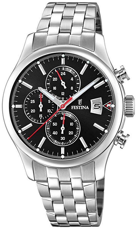 Festina Herrklocka F20374-3 Svart/Stål Ø43 mm - Festina