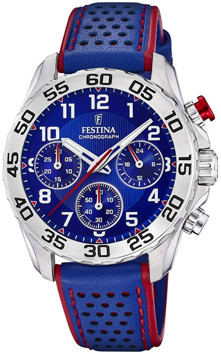 Festina F20458-2 Blå/Läder Ø36 mm - Festina