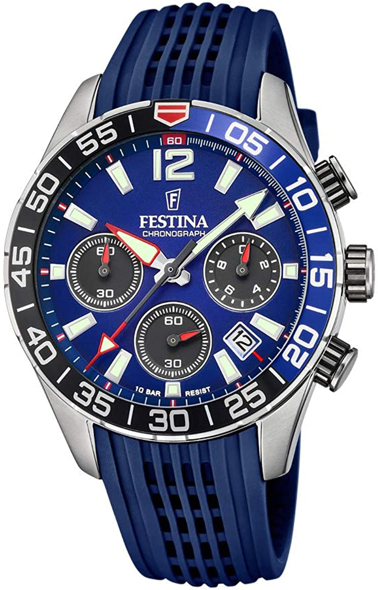 Festina Herrklocka F20517-1 Blå/Gummi Ø44 mm - Festina