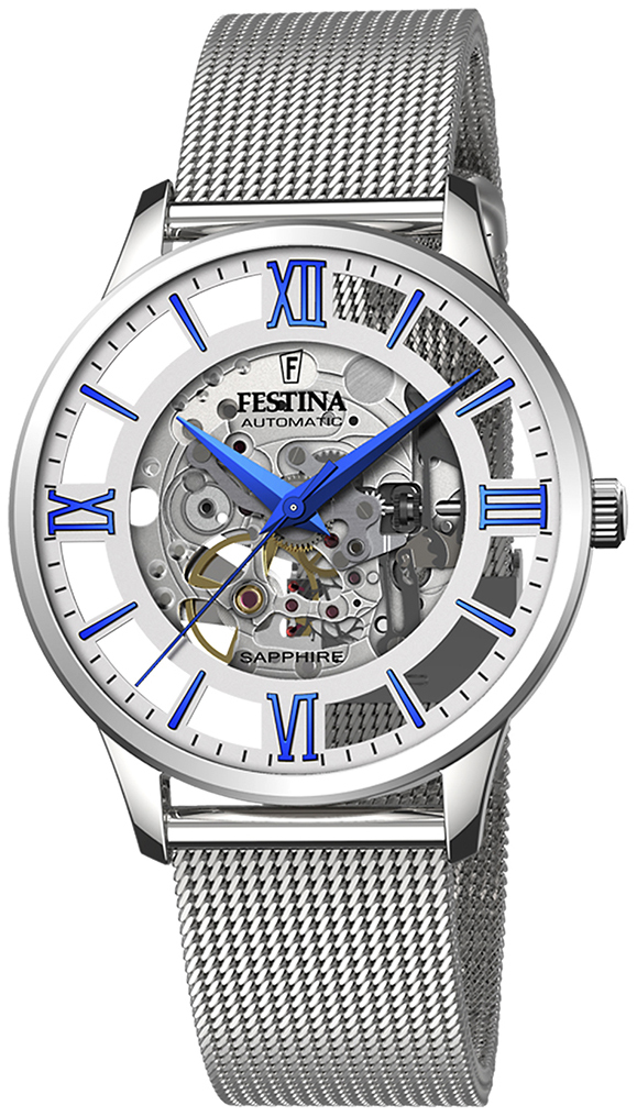 Festina Herrklocka F20534-1 Skelettskuren/Stål Ø41.5 mm - Festina