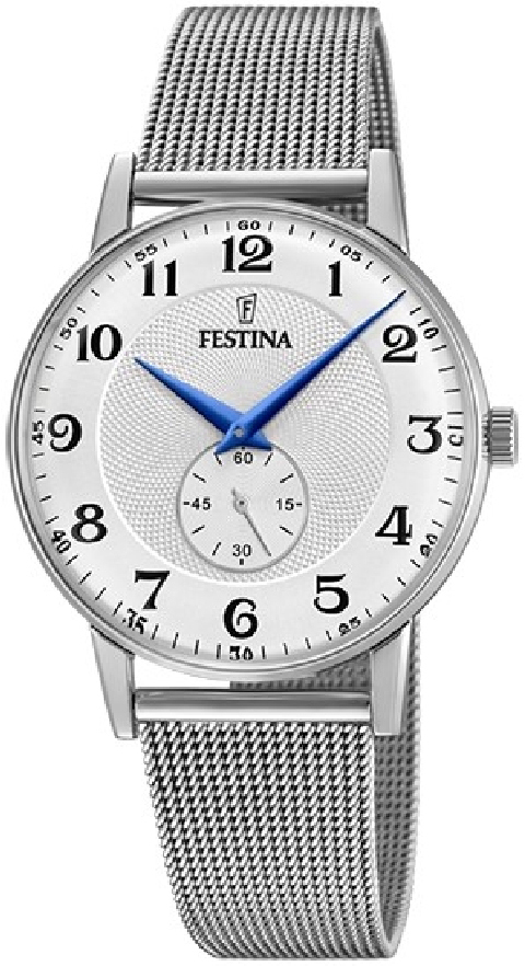 Festina F20568-1 Retro Silverfärgad/Stål Ø36 mm - Festina