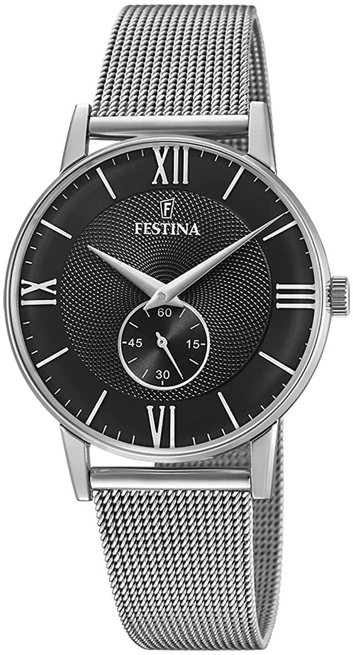 Festina F20568-4 Retro Svart/Stål Ø36 mm - Festina