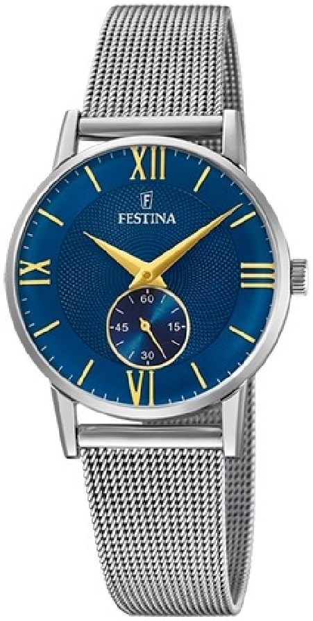 Festina Damklocka F20572-3 Retro Blå/Stål Ø29 mm - Festina