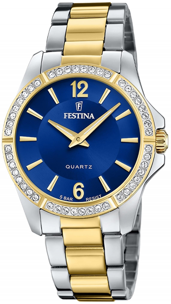 Festina Damklocka F20594-2 Mademoiselle Blå/Gulguldtonat stål - Festina