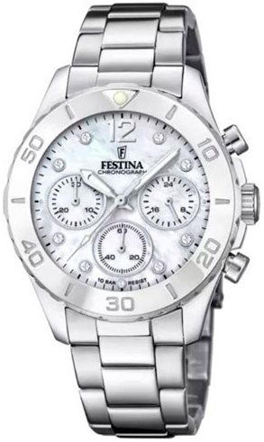 Festina Damklocka F20603-1 Boyfriend Vit/Stål Ø39 mm - Festina