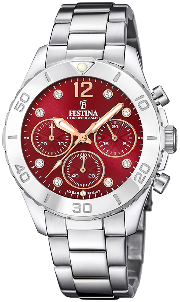 Festina Damklocka F20603-2 Boyfriend Röd/Stål Ø39 mm - Festina