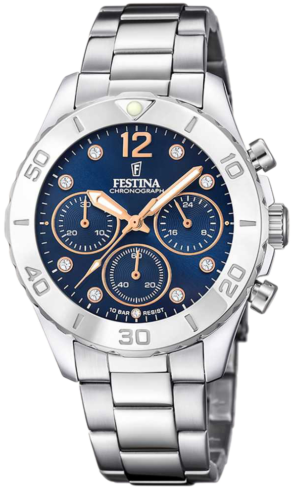 Festina Damklocka F20603-3 Boyfriend Blå/Stål Ø39 mm - Festina
