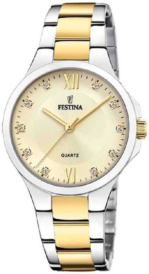 Festina Damklocka F20618-1 Mademoiselle Guld/Gulguldtonat stål - Festina