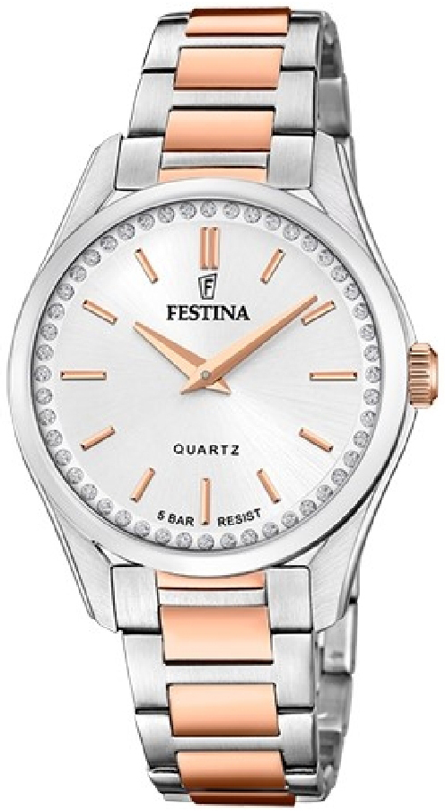 Festina Damklocka F20620-1 Mademoiselle Silverfärgad/Roséguldstonat - Festina