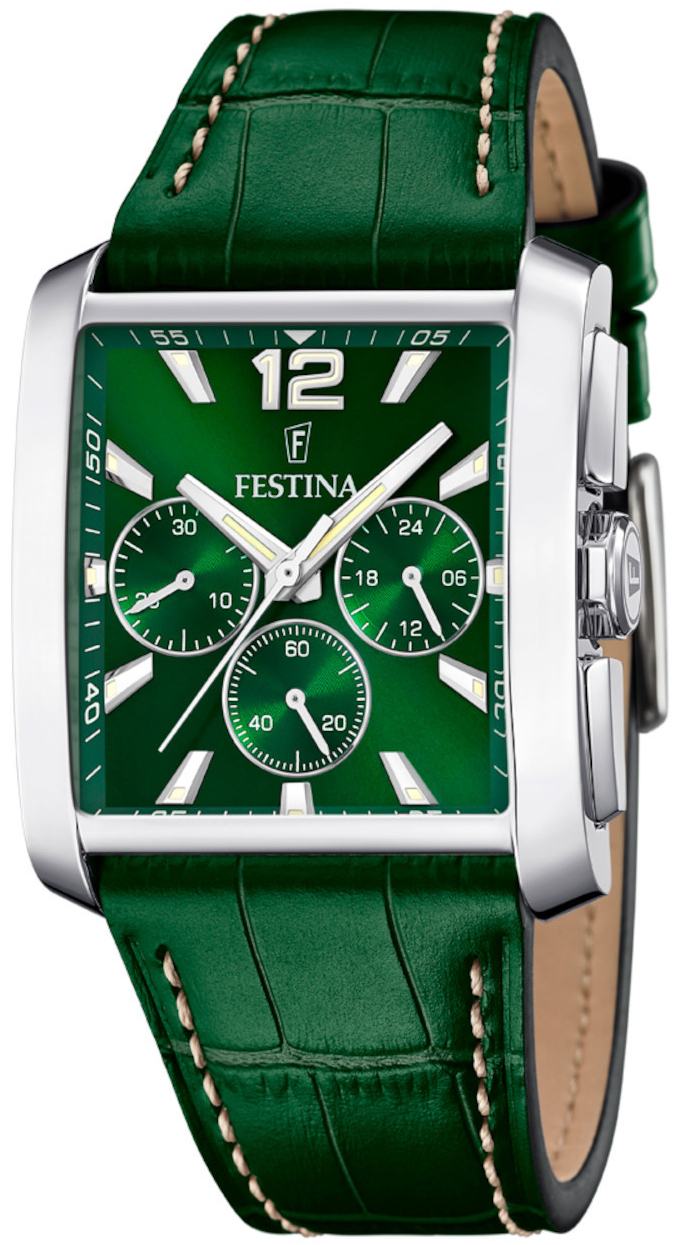 Festina Herrklocka F20636-3 Timeless Grön/Läder - Festina
