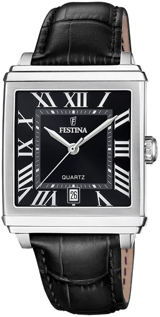 Festina Herrklocka F20681-3 Classic Svart/Läder - Festina