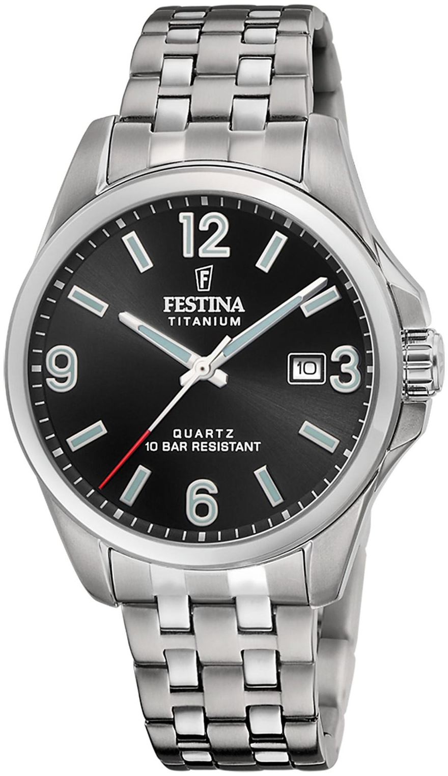 Festina Herrklocka F20696-3 Titanium Svart/Titan Ø41 mm - Festina