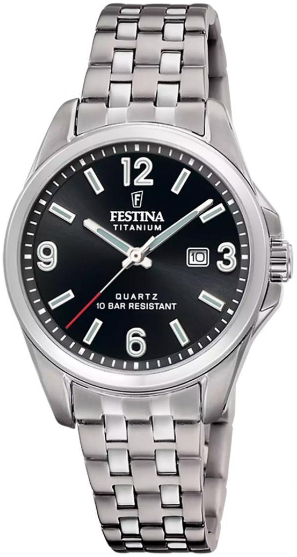 Festina Damklocka F20697-3 Titanium Svart/Titan Ø31 mm - Festina