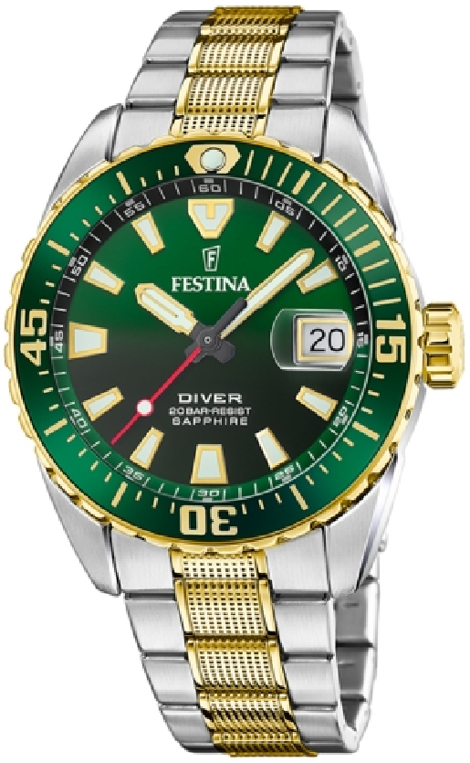 Festina Herrklocka F20706-2 The Original Flerfärgad/Gulguldtonat